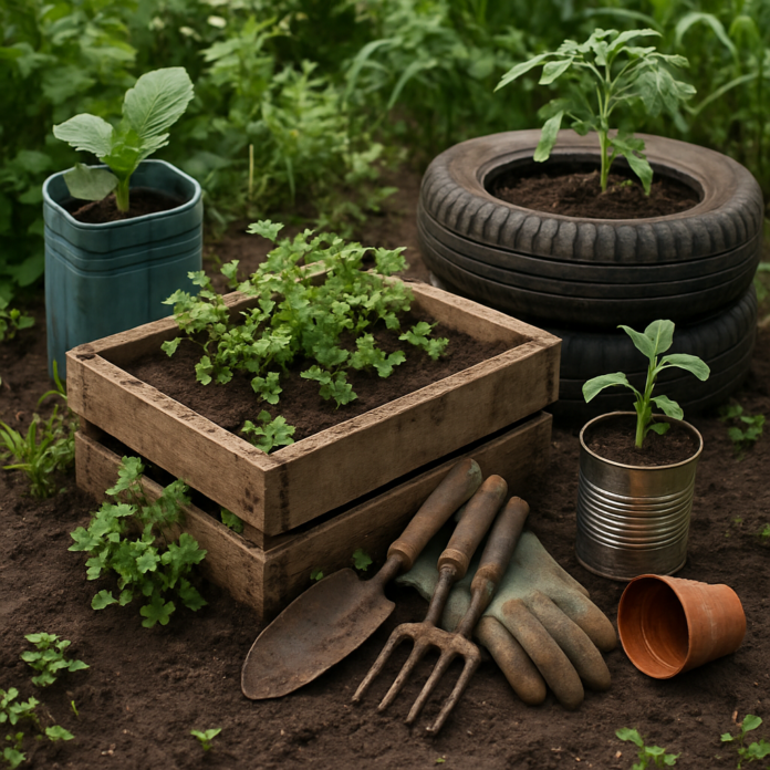 Tuinieren met gerecyclede materialen